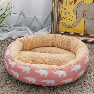 Round Washable Pet Bed