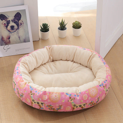 Round Washable Pet Bed